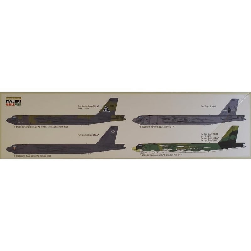 Italeri ITA1378S 1/72 B-52G Strat Fortress Toy, Grey - Image 3